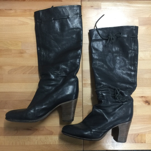 Fiorentini + Baker Leather Heel Boots - Picture 1 of 8